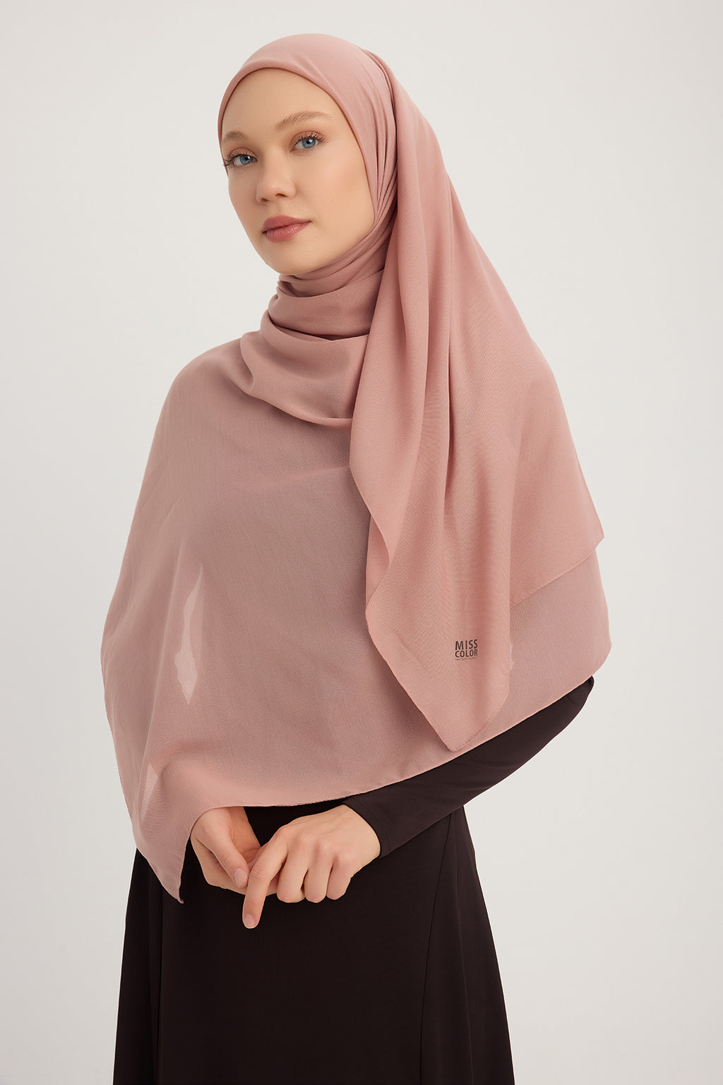 Büyük Şifon Eşarp 140x140 - Somon