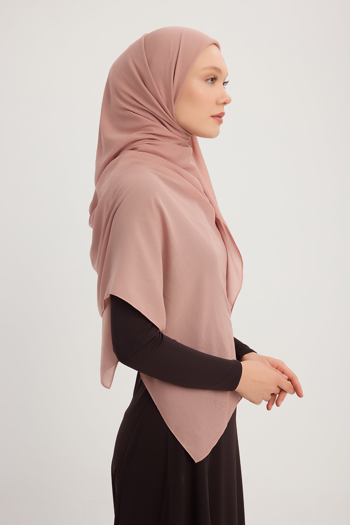Büyük Şifon Eşarp 140x140 - Somon