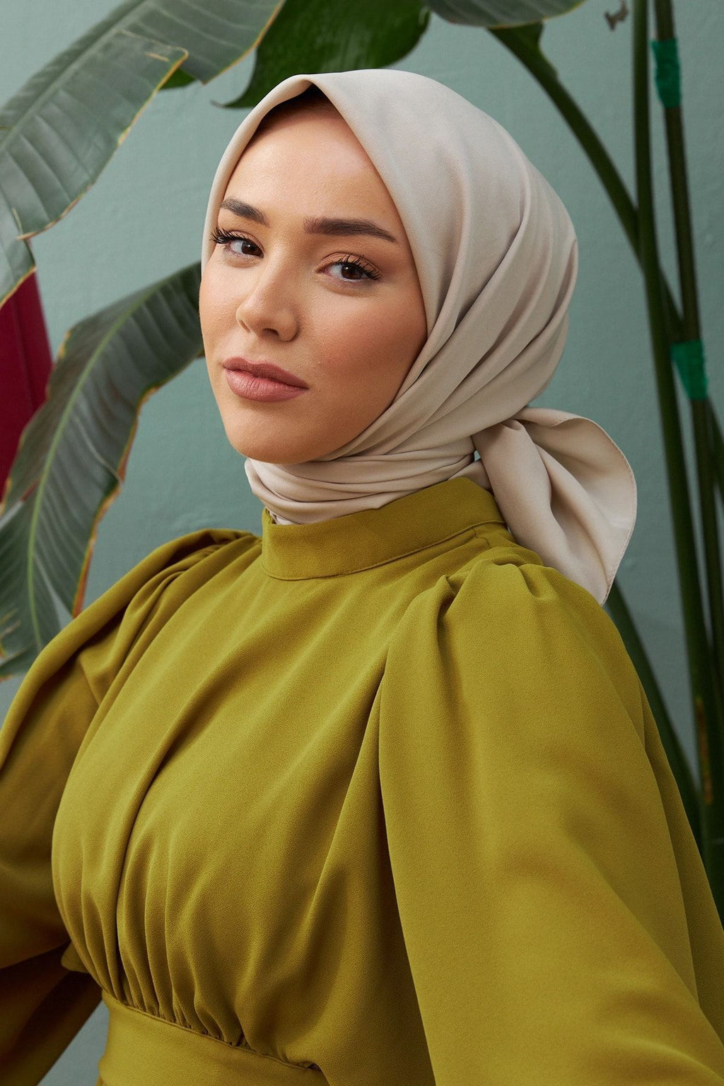 Düz Renk Twill Eşarp