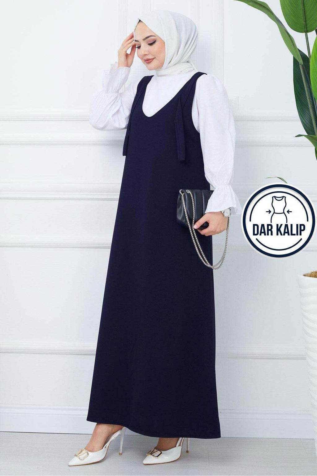 Nehir Örme Jile Elbise Lacivert