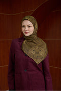 Winter Bloom Soft Eşarp Kına Yeşili