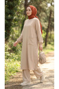 Çıtçıtlı Tunik Pantolon Takım
