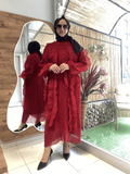 İthal Kırmızı Elbise