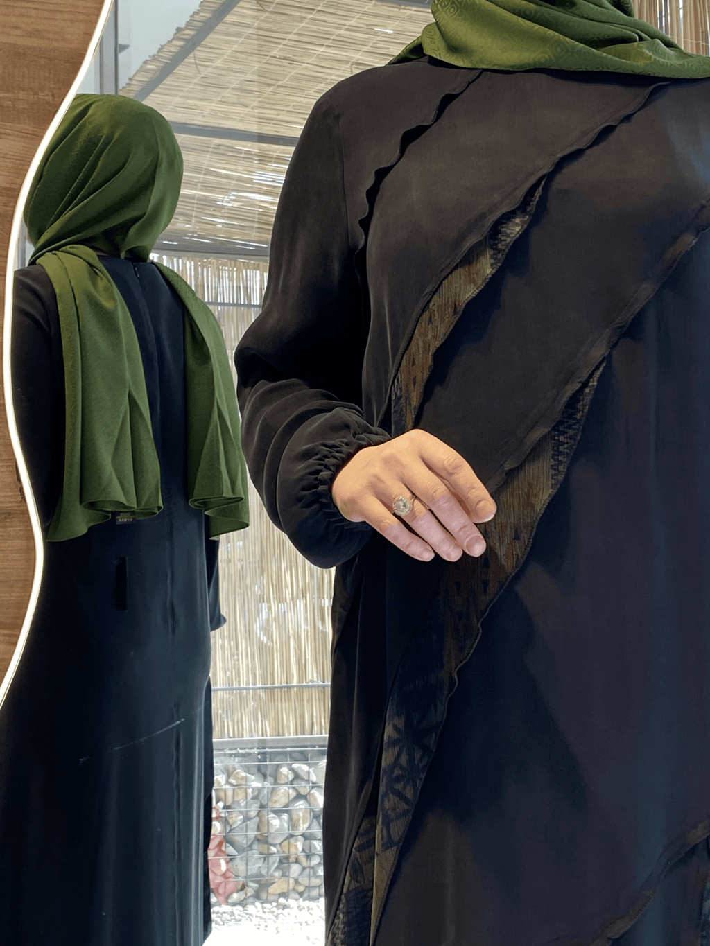 Defrina Marka Asimetrik Garnili Antrasit Elbise 2